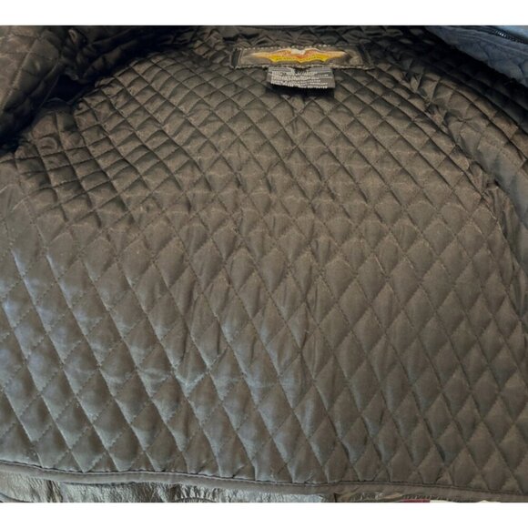 Harley Davidson Embroidered Women's Leather Motorcycle Jacket Black Size XS - Picture 7 of 9